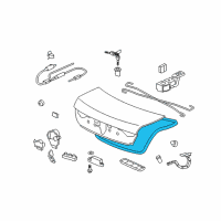 OEM Honda Accord Weatherstrip, Trunk Lid Diagram - 74865-TA1-J01