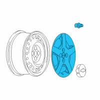 OEM 2009 Chevrolet Cobalt Cover ASSEMBLY - 15" Wheel Trim Diagram - 9598604