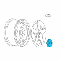 OEM 2006 Chevrolet Cobalt Wheel Nut Cap Diagram - 22863942