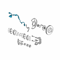 OEM Honda Accord Sensor Assembly, Left Front Diagram - 57455-S84-A52