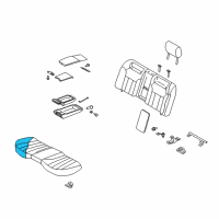 OEM 2004 Infiniti M45 Pad & Frame Assy-Cushion, Rear Seat Diagram - 88305-CS000