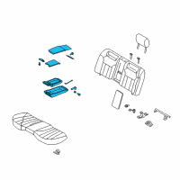 OEM 2004 Infiniti M45 Rear Seat Armrest Assembly Diagram - 88700-CS010