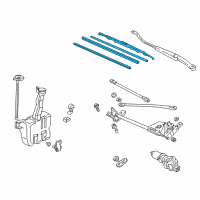 OEM 2001 Honda Accord Blade, Windshield Wiper (475MM) Diagram - 76630-S84-A01