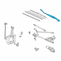 OEM 2000 Honda Accord Arm, Windshield Wiper (Driver Side) Diagram - 76600-S84-A01