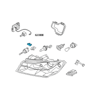 OEM 2011 BMW 335i xDrive Adjusting Element, Headlight Diagram - 63-11-7-162-083