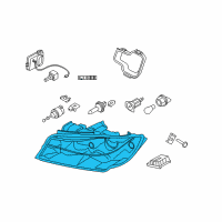 OEM 2008 BMW 335i Right Headlight Diagram - 63-11-7-161-670