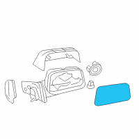 OEM Ford Mirror Glass Diagram - CT4Z-17K707-B