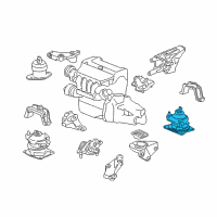 OEM 2004 Honda Accord Rubber, RR. Engine Mounting (MT) Diagram - 50810-SDA-E11