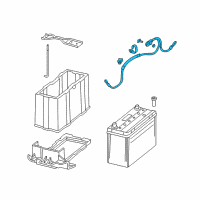 OEM 2002 Honda Civic Cable Assembly, Battery Ground Diagram - 32600-S5T-000