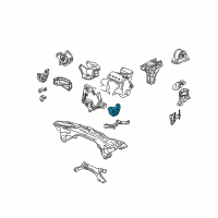 OEM 1995 Honda Civic Rubber, L. FR. Stopper Insulator (MT) Diagram - 50842-SR3-030