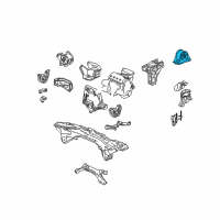 OEM 1993 Honda Civic Insulator, RR. Engine Mountingrubber (AT) Diagram - 50810-SR3-030