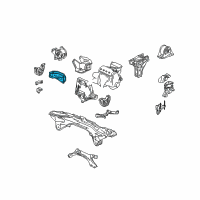 OEM Honda Civic del Sol Bracket, R. FR. Stopper (MT) Diagram - 50843-S04-000