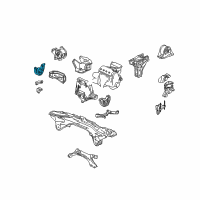 OEM 1999 Honda Civic Rubber, R. FR. Stopper Insulator (MT) Diagram - 50841-SR3-030
