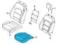 OEM 2022 Ford Bronco Sport PAD - SEAT CUSHION Diagram - M1PZ-78632A22-A
