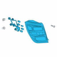 OEM 2018 Chevrolet Sonic Tail Lamp Assembly Diagram - 42652055