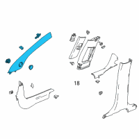 OEM 2015 Buick Encore Weatherstrip Pillar Trim Diagram - 42497278