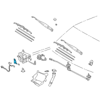 OEM 1998 Lexus LX470 Motor And Pump Assy, Windshield Washer Diagram - 85330-35070