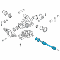 OEM BMW M6 Gran Coupe Passenger Right Rear Axle Shaft Diagram - 33-21-2-284-116