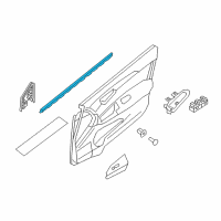 OEM 2017 Nissan Sentra Seal Assy-Front Door Inside RH Diagram - 80834-3SG0A