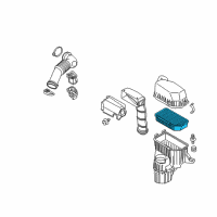 OEM Kia Soul Air Cleaner Filter Diagram - 281132K000