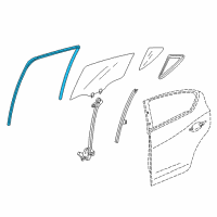 OEM Acura ILX Channel, Right Rear Door Run Diagram - 72735-TX6-A01