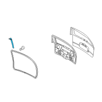 OEM 2002 Pontiac Montana Molding, Lift Gate Upper Side Finish Diagram - 10309316