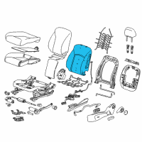 OEM 2015 Buick Verano Seat Back Pad Diagram - 23384990