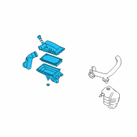 OEM Ford Escape Air Cleaner Assembly Diagram - 5M6Z-9600-AA