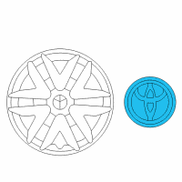 OEM Toyota Matrix Center Cap Diagram - 42603-08020