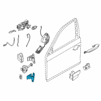 OEM 2014 BMW M6 Left Lower Front Door Hinge Diagram - 41-51-7-263-539