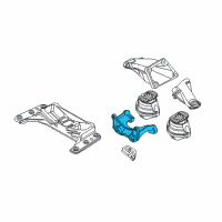 OEM 2005 BMW 545i Engine Transmission Mounting Rear Support Diagram - 22-32-6-769-879
