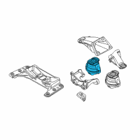 OEM BMW 650i Engine Mount Right Diagram - 22-11-6-762-608