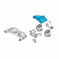 OEM 2005 BMW 545i Right Side Engine Bracket Diagram - 22-11-6-761-114