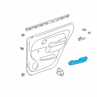 OEM 2001 Toyota 4Runner Armrest Diagram - 74260-35160-E0