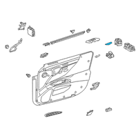 OEM 2021 Lexus ES350 Cover, FR Door ARMRE Diagram - 74221-33110-C0