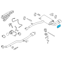 OEM 2016 BMW X4 Tailpipe Trim, Black Chrome Diagram - 18-30-8-647-489