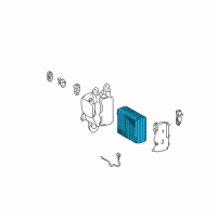 OEM Lexus Evaporator Sub-Assy, Cooler, NO.1 Diagram - 88501-60190