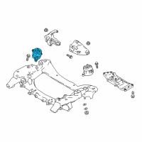 OEM Kia Stinger Engine Mounting Bracket Assembly, Right Diagram - 21840J5500