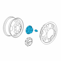 OEM 2019 Chevrolet Silverado 2500 HD Hub Cap Diagram - 9597806