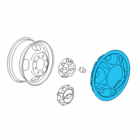 OEM 2021 Chevrolet Silverado 3500 HD Trim Ring Diagram - 9597815