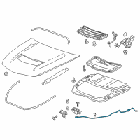 OEM Cadillac CTS Release Cable Diagram - 84045995