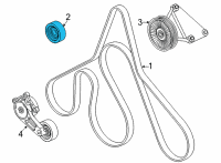 OEM 2017 Ford F-350 Super Duty Serpentine Idler Pulley Diagram - AL3Z-8678-B