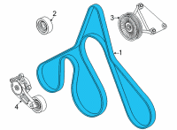 OEM 2017 Ford E-350 Super Duty Serpentine Belt Diagram - AL3Z-8620-B