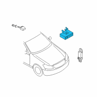 OEM 2007 Infiniti M35 Tire Pressure Controller Assembly Diagram - 40720-EH10B