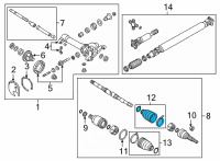 OEM 2021 Infiniti QX80 Repair Kit - Dust Boot, Inner Diagram - C9GDA-EB70J