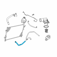 OEM 2011 Dodge Journey Hose-Water Outlet Diagram - 68125535AB