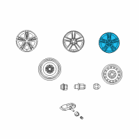 OEM 2007 Toyota Solara Wheel, Alloy Diagram - 42611-06630