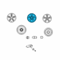 OEM 2007 Toyota Solara Wheel, Alloy Diagram - 42611-AA041