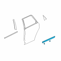 OEM Saturn Vue Molding Asm, Rear Side Door Lower Diagram - 19179814