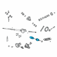 OEM Dodge Ram 1500 Boot Pkg-Half Shaft Diagram - 5072391AB